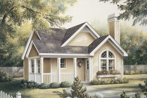 แบบแปลนบ้าน Country Cabin สีครีมอบอุ่น เพื่อการพักผ่อน อย่างสุดสบายในวันหยุด