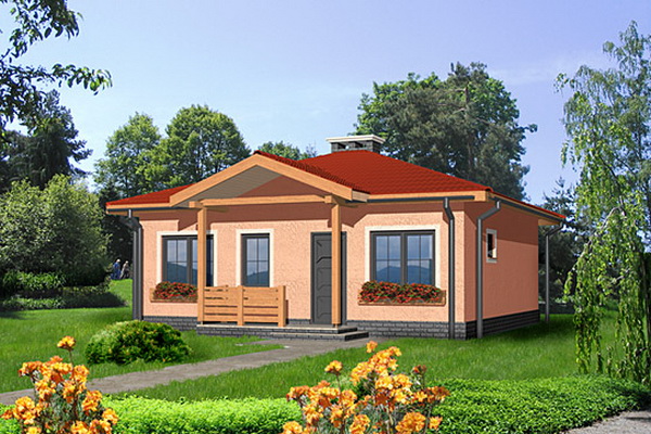 แบบบ้านขนาด 2 ห้องนอน สีโทนชมพูอมส้ม  2021 / 2564 รีวิวคอนโด คอน 